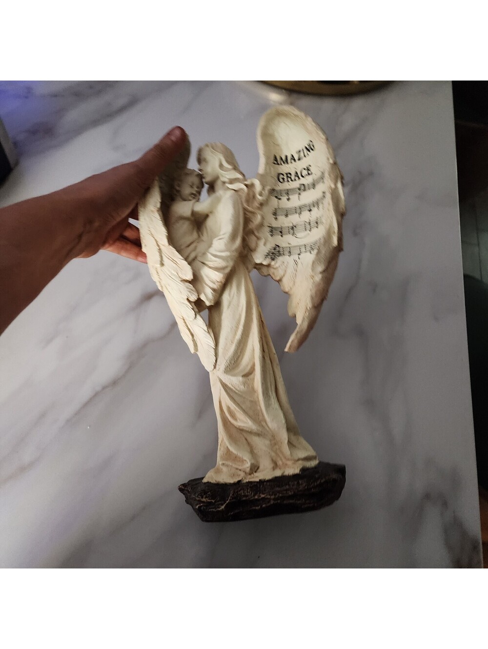Amazing Grace Angel with Child Figurine Memorial Statue 14” Tall